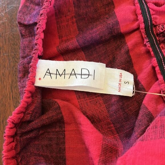 Anthropologie red halter top romper with ruffle back Size S New - Picture 8 of 9